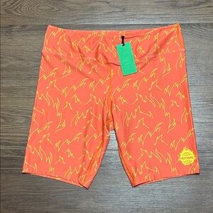 Hot Girl Enterprise Orange Flame Bike Shorts